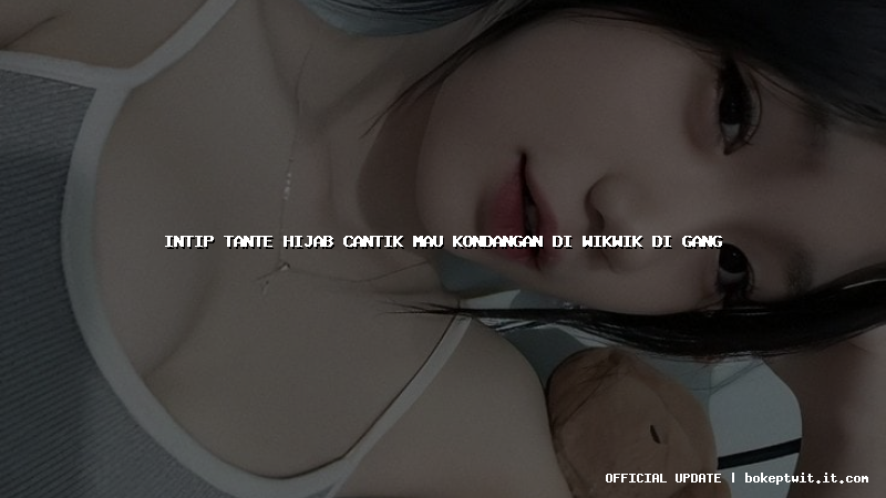 intip tante hijab cantik mau kondangan di wikwik di gang