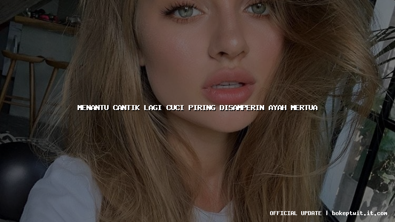 menantu cantik lagi cuci piring disamperin ayah mertua